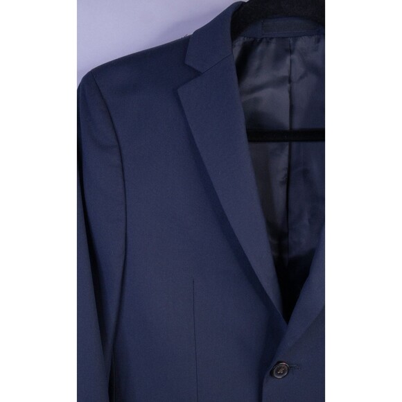 LRL Ralph Lauren Boys 12R Suit Blue Solid Two Button Double Vented - Picture 5 of 16